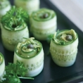        /Cucumber rolls with delicate avocado filling